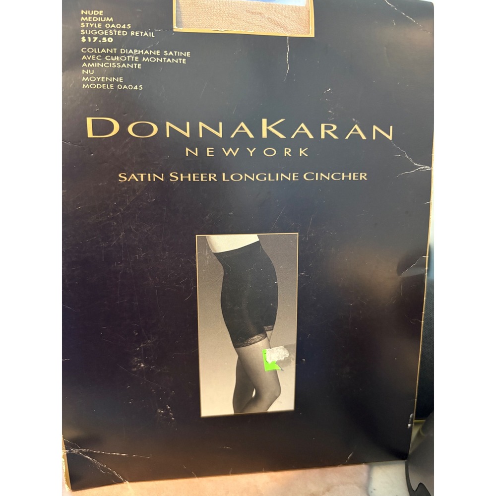 Donna Karan Satin Sheer Longline Cincher Women Medium Nude Shapewear 0A045
